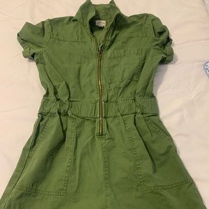 Olive zippered jumpsuit